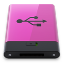 Pink USB B icon